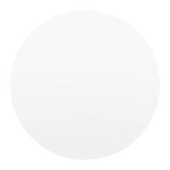 bright white round compact table top
