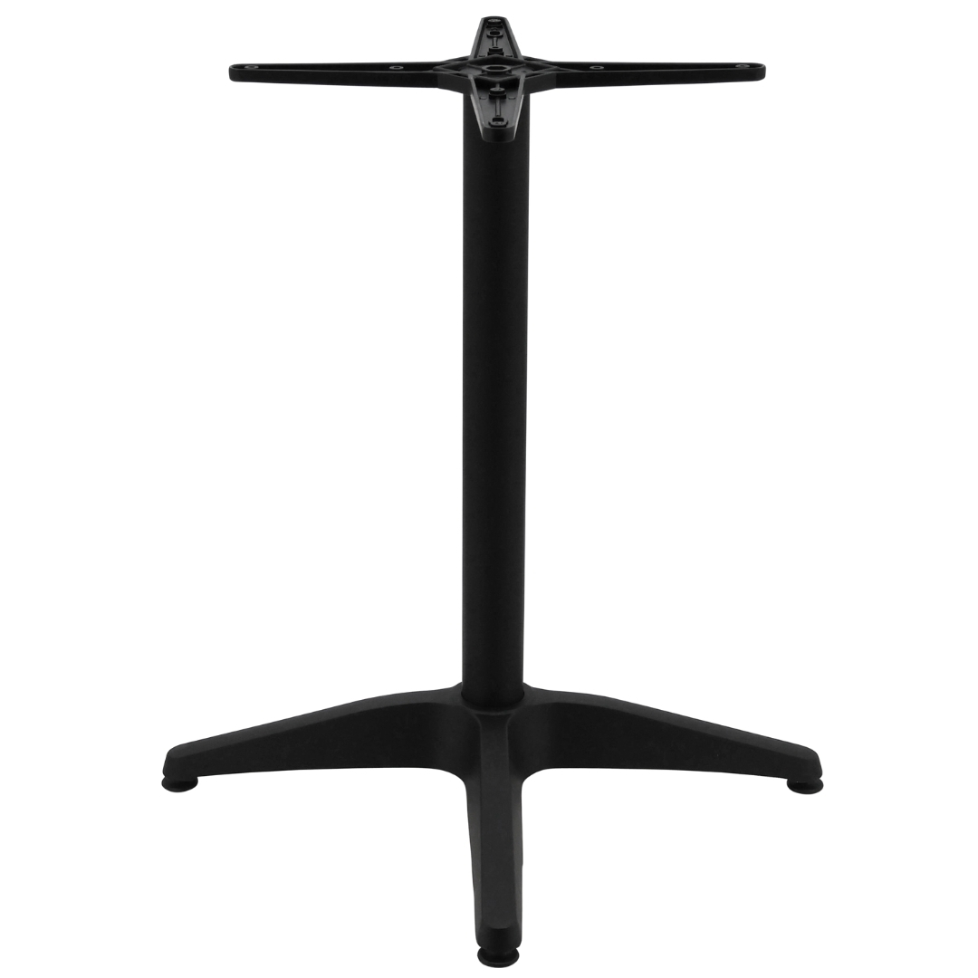 roma aluminium table base in matte black