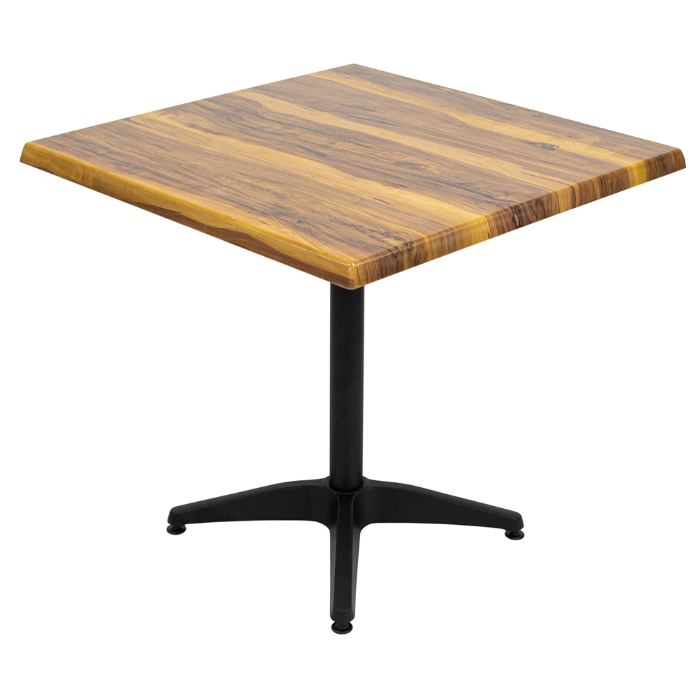 800mm square alcantara black (marble) isotop table top with black roma base