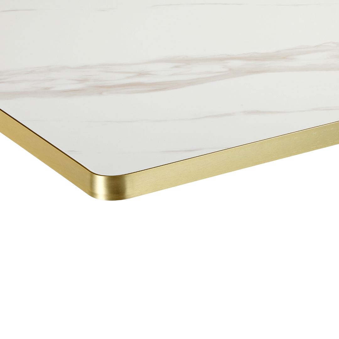 balthasar white marble square 700mm sintered stone table top (pre order)