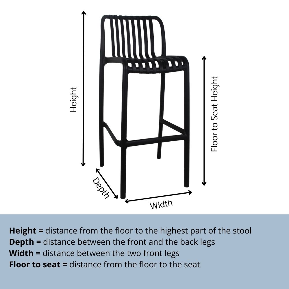 small detroit adjustable stool with timber seat in matte black