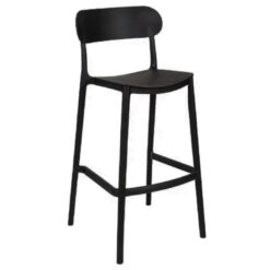 tall luna stool in black