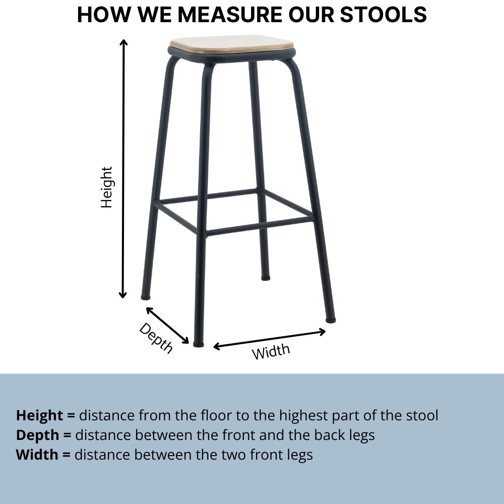 tall helen stool in matte black