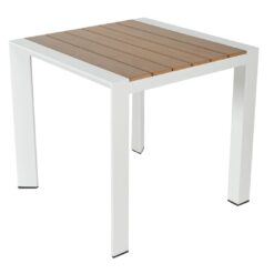 teak aluminium & polywood dining table in black 800 x 800mm (pre order) (copy)