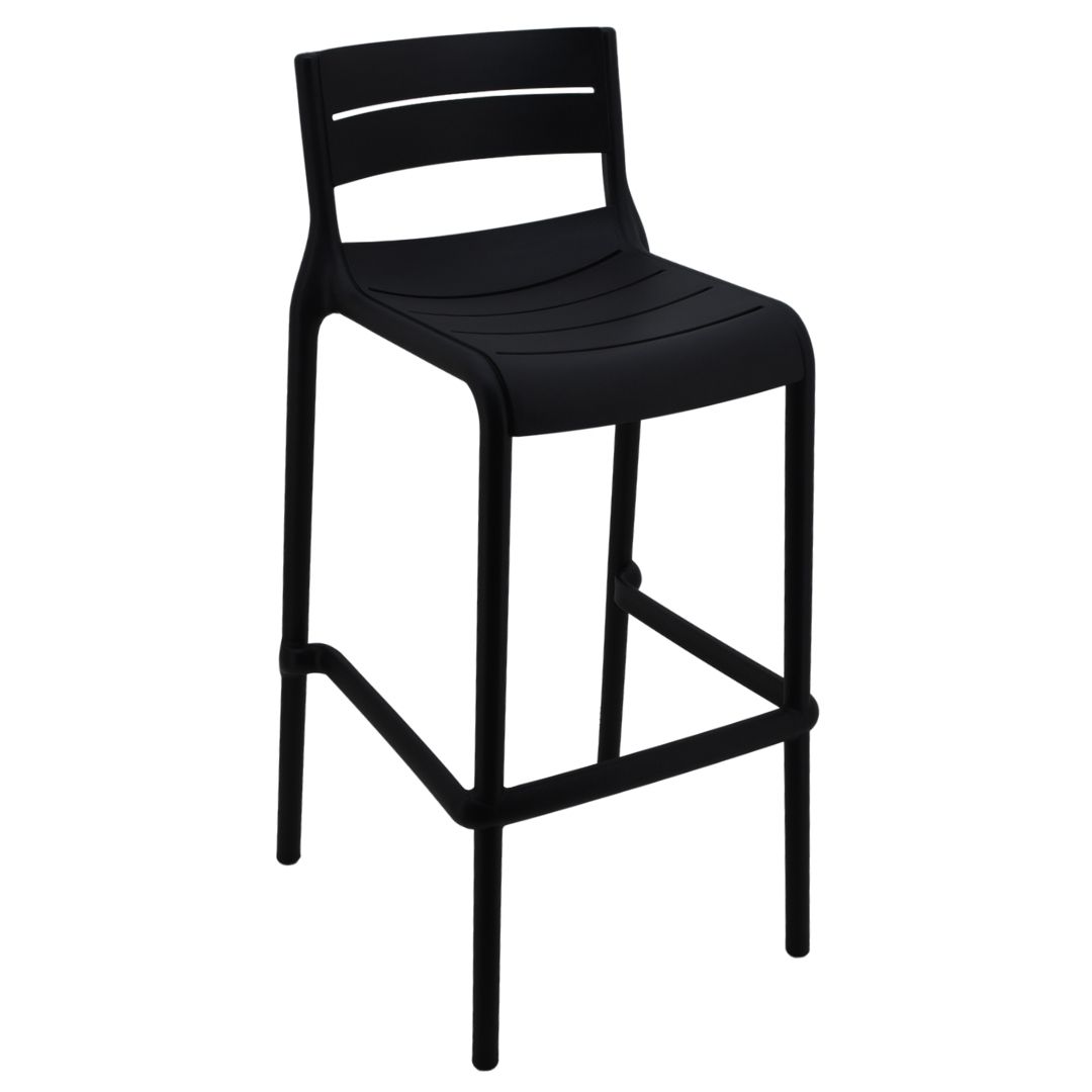 Tall Terrace Stool in Black