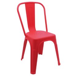polypropylene replica tolix chair in red