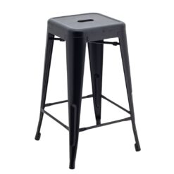 Medium Replica Tolix Stool in Matte Black