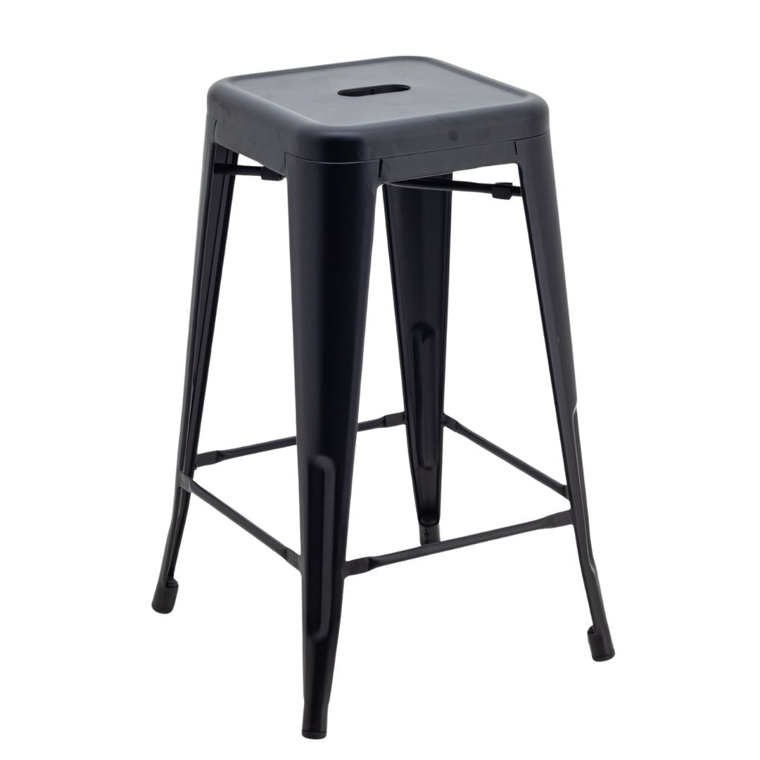 Medium Replica Tolix Stool in Matte Black