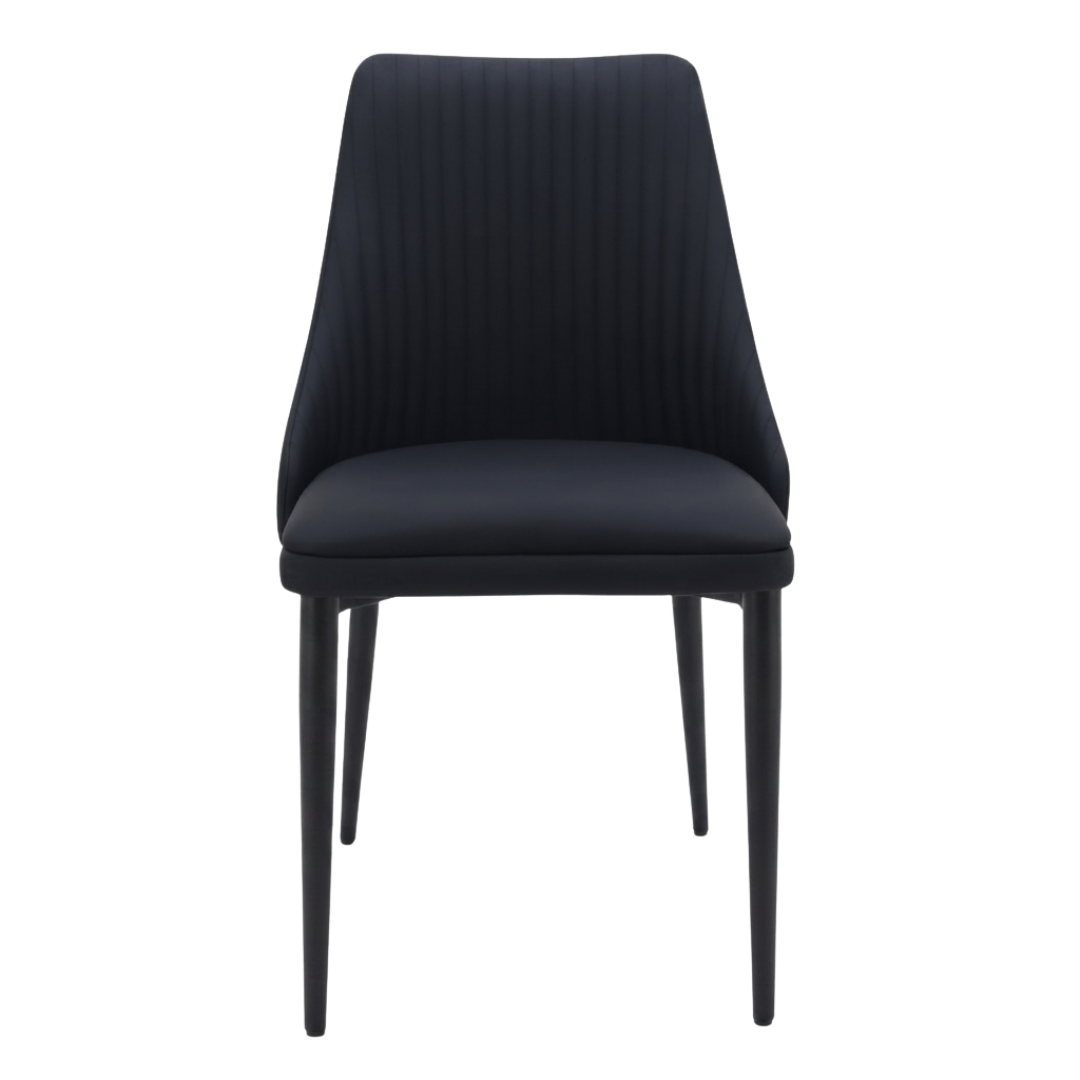 tudor chair in black with black legs