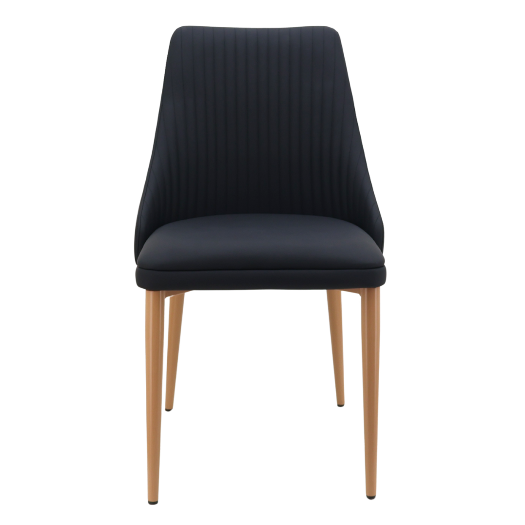 tudor chair in black with black legs