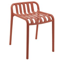 Small Tuscan Stool in Terracotta