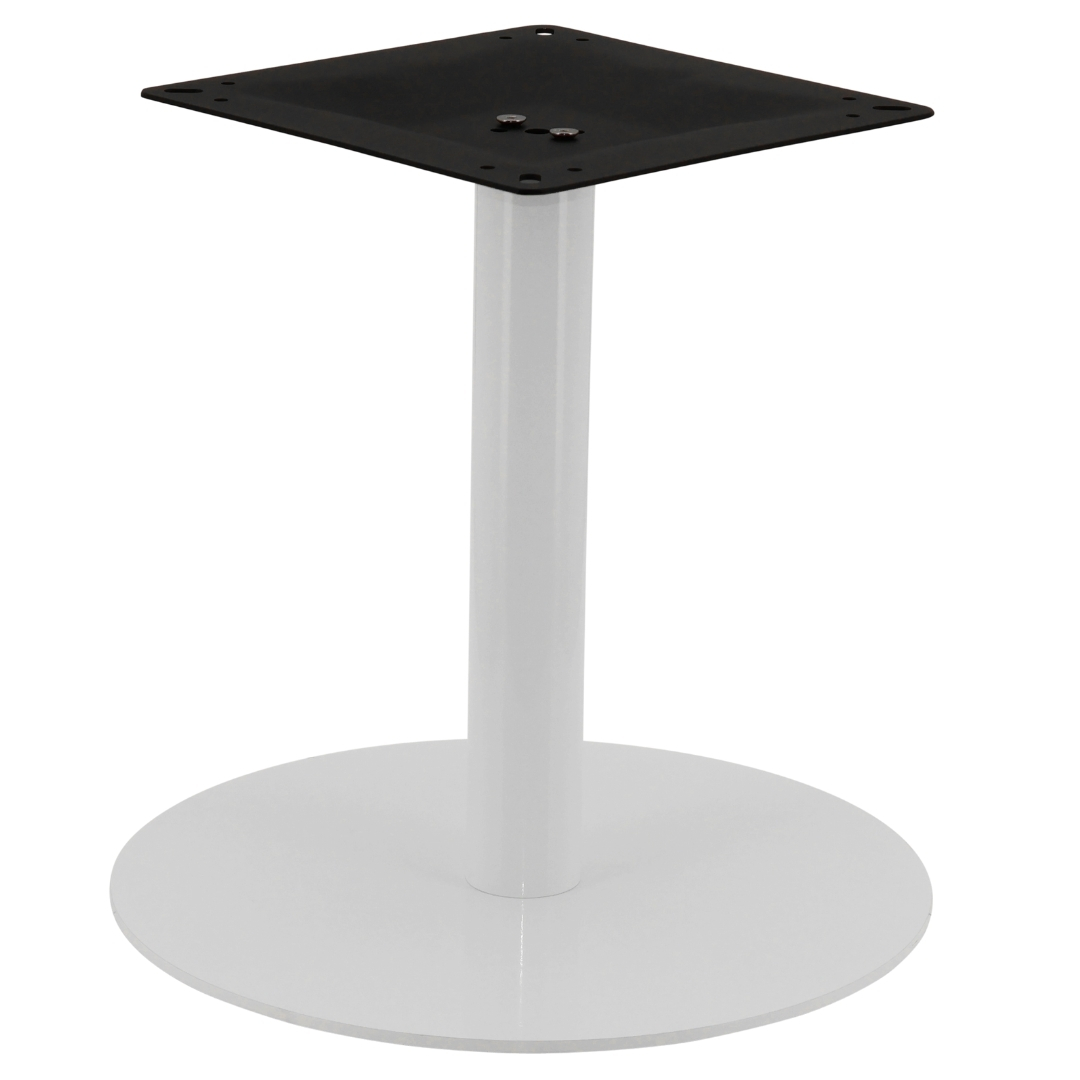 circular gloss white coffee table base with round pole (pre order)