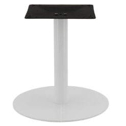 circular gloss white coffee table base with round pole (pre order)