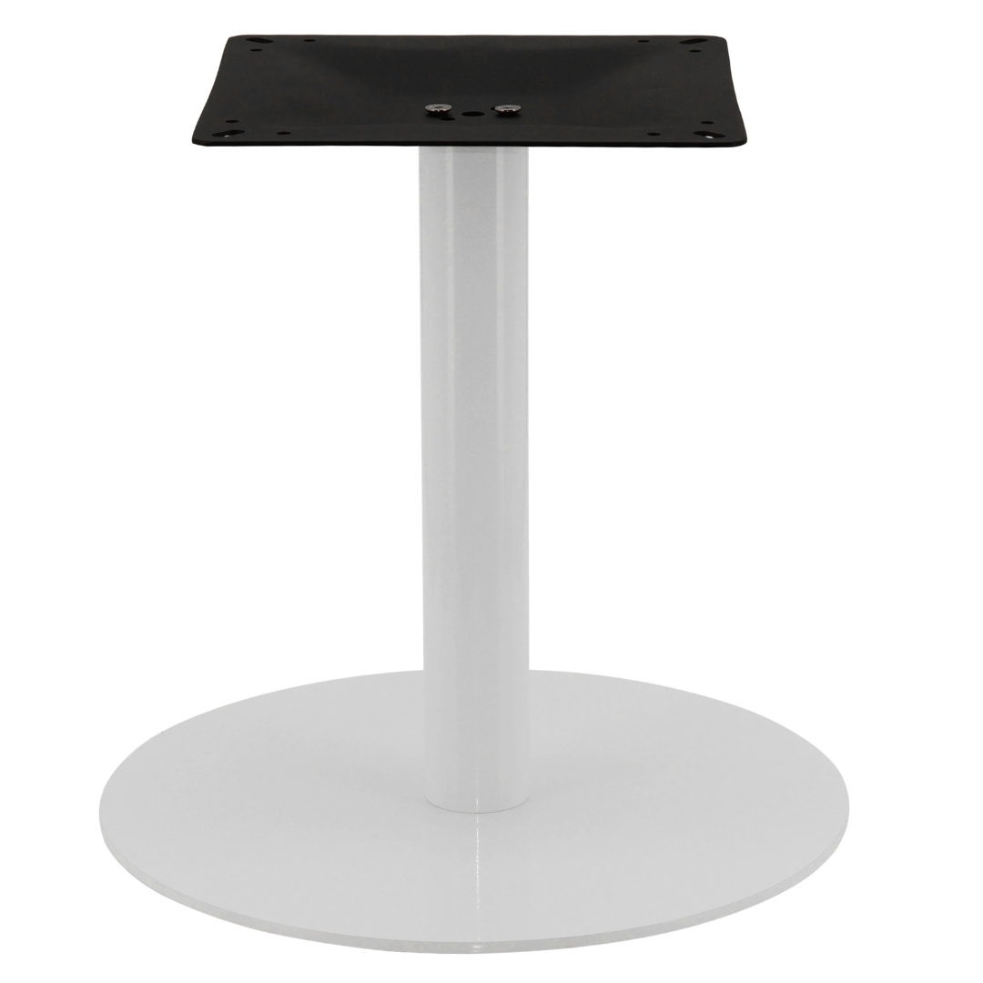 circular gloss white coffee table base with round pole (pre order)