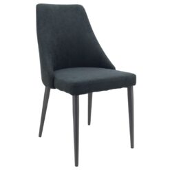 windsor chair in charcoal with black legs